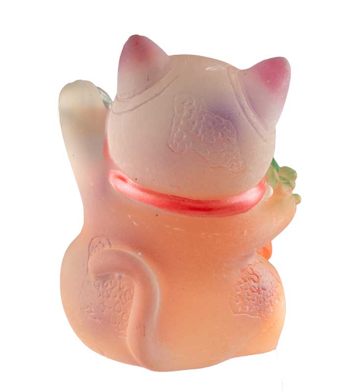 Figurine Chat Maneki-Neko et son Ananas en Résine – Décoration Kawaii 7 cm