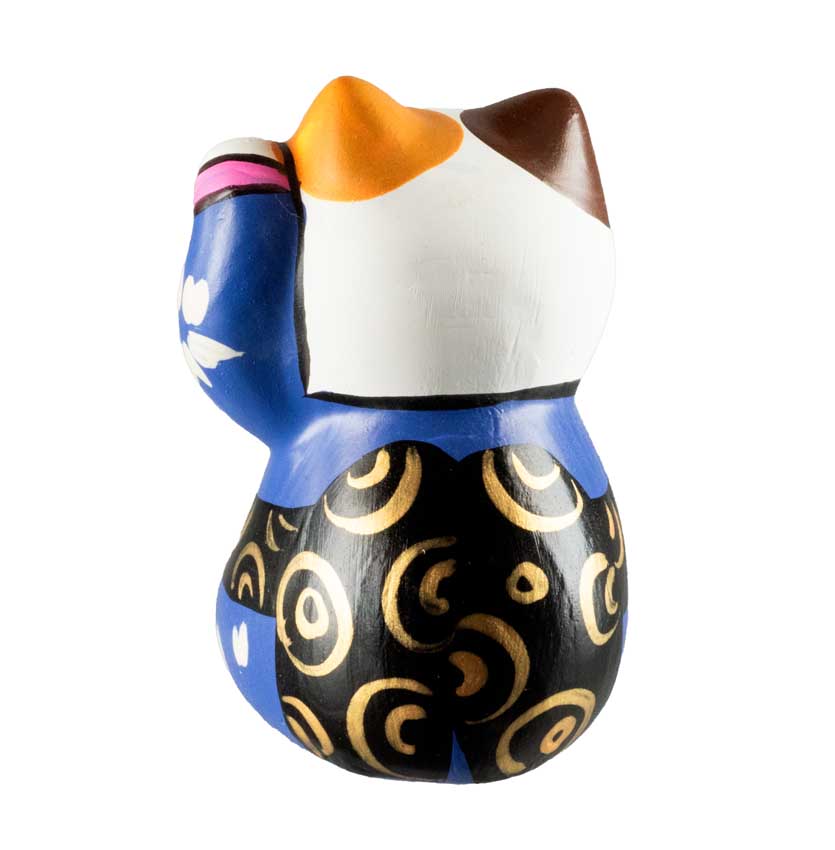 Figurine Chat Chanceux Chinois Maneki-Neko en Résine – Décoration Kawaii 6,5 cm