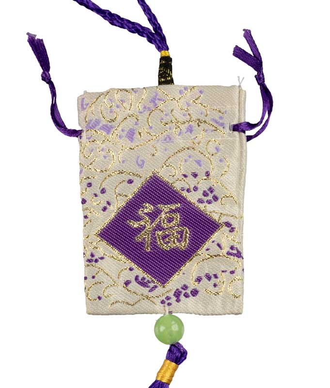 Omamori Japonais Violet – Talisman Porte-Bonheur Traditionnel