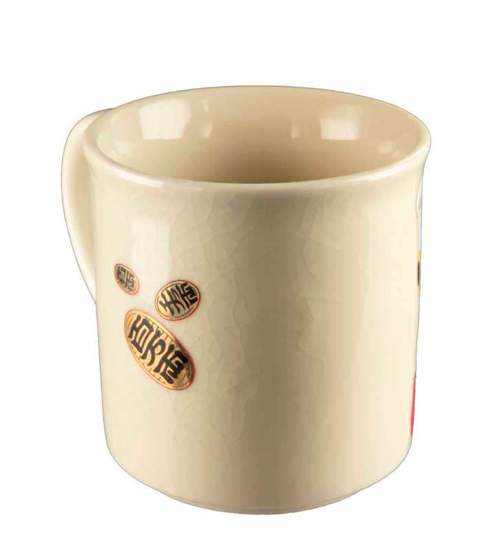 Mug Japonais Maneki Neko en Céramique Craquelée – Fabriqué au Japon