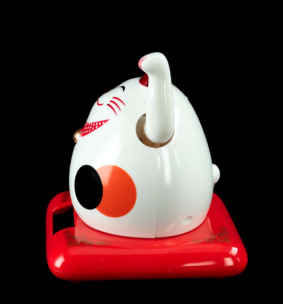 Figurine Chat Chinois Maneki Neko Bobtail Blanc – Chat Solaire Animé 10 cm