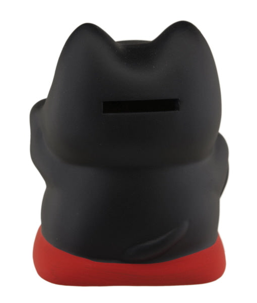 Tirelire Chat Japonais Maneki-Neko Noir en Céramique