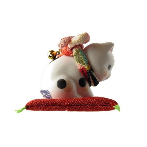 Figurine Chat Japonais Maneki-neko Bobtail Blanc – La Révérence 6,2 cm