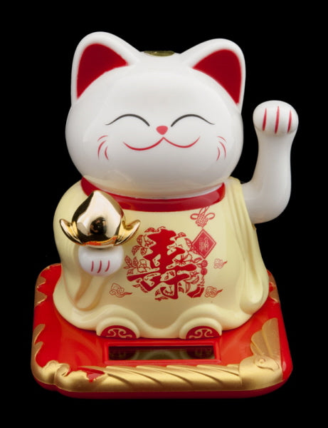 Chat Japonais Maneki Neko – Figurine Solaire Animée