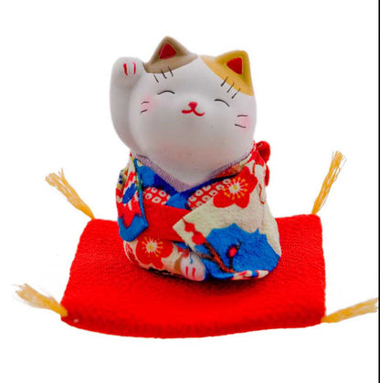 Figurine Chat Maneki-Neko en Céramique – Modèle Unique 6,8 cm