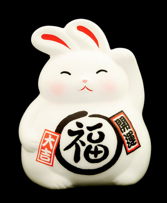 Tirelire Lapin Usagi Japonaise en Céramique