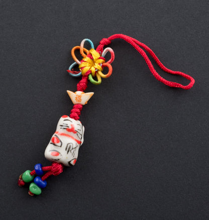 Charm Maneki Neko Orange – Bijou de Sac Porte-Bonheur Japonais