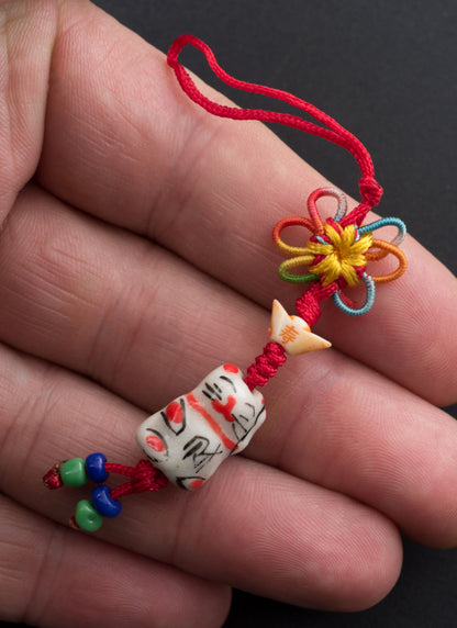 Charm Maneki Neko Orange – Bijou de Sac Porte-Bonheur Japonais
