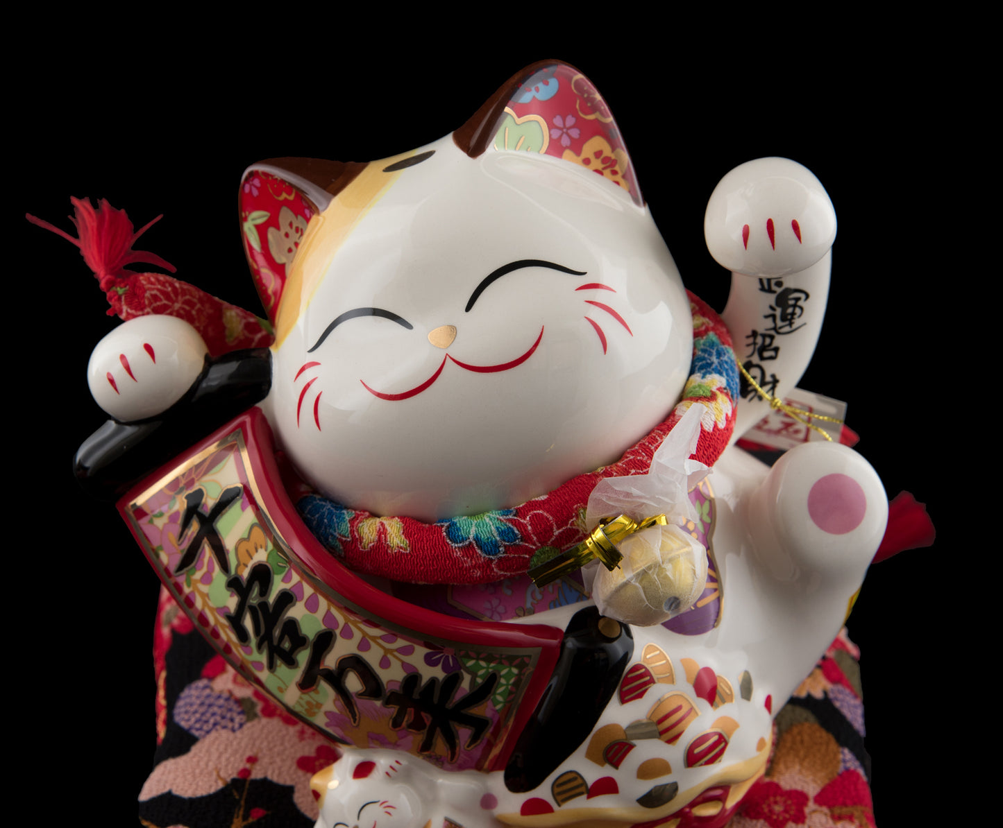 Grande Tirelire Chat Japonais Maneki-Neko en Céramique