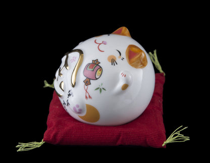 Figurine Chat Japonais Maneki-neko Bobtail aux Oreilles Marron – Série Limitée 6 cm