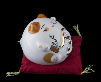 Figurine Chat Japonais Maneki-neko Bobtail aux Oreilles Marron – Série Limitée 6 cm
