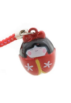 Charm Kokeshi Rouge – Générosité et Sincérité, Porte-Bonheur Japonais