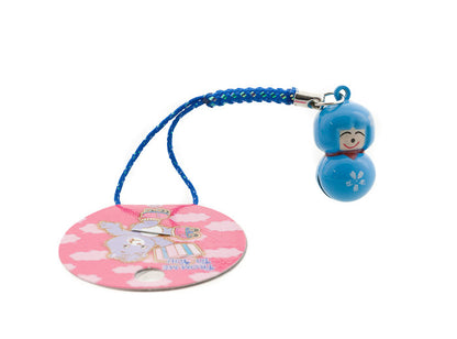 Charm Kokeshi Bleu – Générosité et Sincérité, Porte-Bonheur Japonais