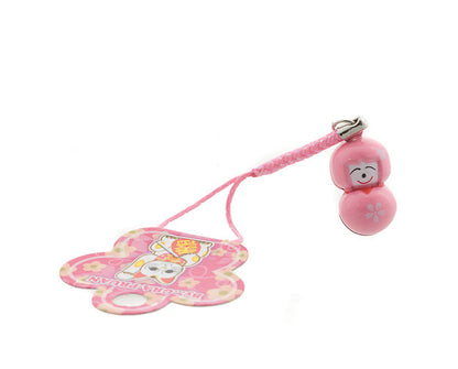 Charm Kokeshi Rose – Générosité et Sincérité, Porte-Bonheur Japonais