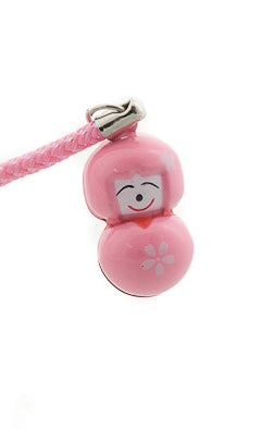 Charm Kokeshi Rose – Générosité et Sincérité, Porte-Bonheur Japonais
