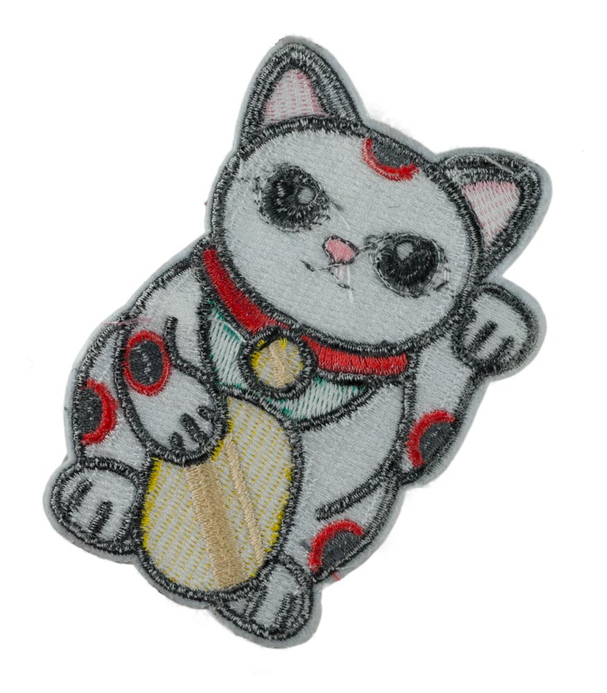 Écusson Thermocollant Maneki Neko – Chat Japonais Brodé