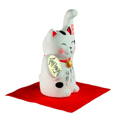 Tirelire Chat Japonais Maneki-Neko en Céramique 16 cm