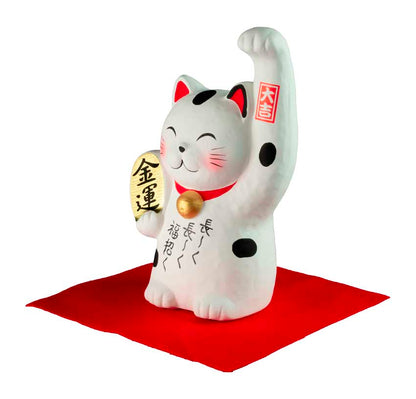 Tirelire Chat Japonais Maneki-Neko en Céramique 16 cm