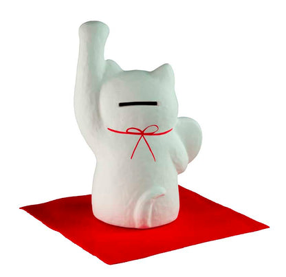 Tirelire Chat Japonais Maneki-Neko en Céramique 16 cm