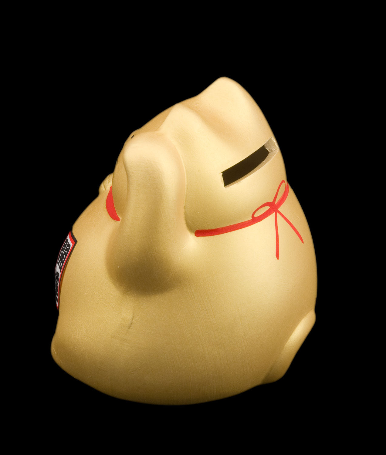 Tirelire Chat Japonais Maneki-Neko Doré en Céramique