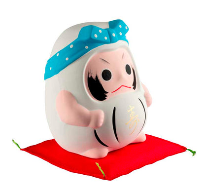 Tirelire Daruma Blanc en Céramique