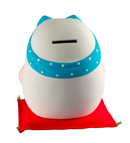 Tirelire Daruma Blanc en Céramique