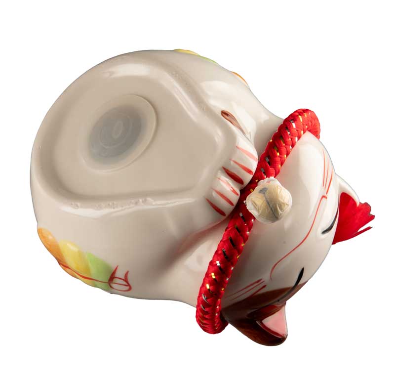 Tirelire Chat Japonais Maneki-Neko Chanceux en Céramique