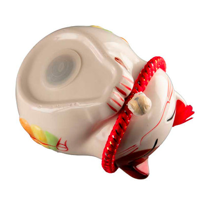 Tirelire Chat Japonais Maneki-Neko Chanceux en Céramique