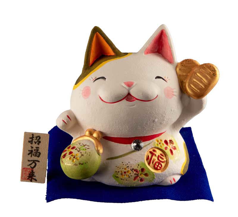Tirelire Chat Japonais Maneki-Neko Chanceux en Céramique