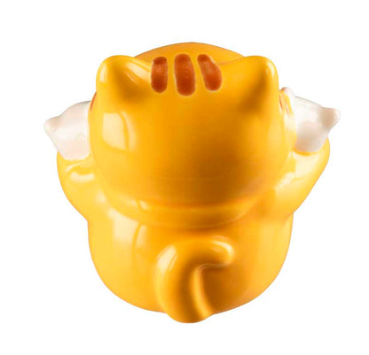 Tirelire Chat Japonais Maneki-Neko Jaune avec Chatons