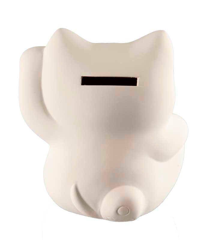 Tirelire Chat Japonais Maneki-Neko Blanc 10 cm