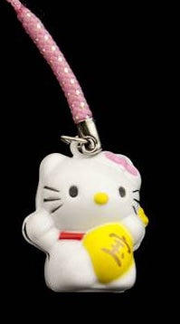 Charm Maneki Neko avec Grelot – Porte-Bonheur Japonais en Métal