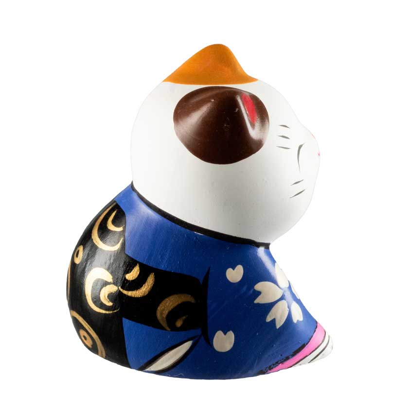 Figurine Chat Chanceux Chinois Maneki-Neko en Résine – Décoration Kawaii 6,5 cm