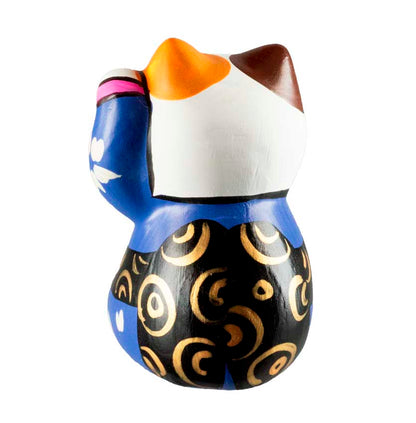 Figurine Chat Chanceux Chinois Maneki-Neko en Résine – Décoration Kawaii 6,5 cm