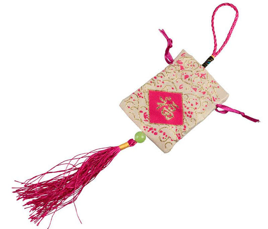 Omamori Japonais Rose Fuchsia – Talisman Porte-Bonheur Traditionnel