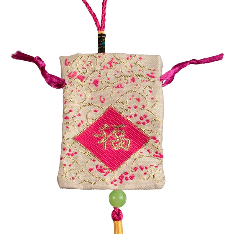 Omamori Japonais Rose Fuchsia – Talisman Porte-Bonheur Traditionnel
