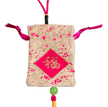 Omamori Japonais Rose Fuchsia – Talisman Porte-Bonheur Traditionnel