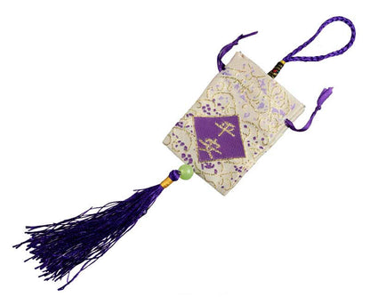 Omamori Japonais Violet – Talisman Porte-Bonheur Traditionnel