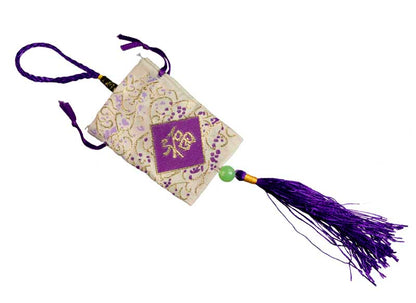 Omamori Japonais Violet – Talisman Porte-Bonheur Traditionnel