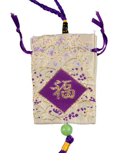 Omamori Japonais Violet – Talisman Porte-Bonheur Traditionnel