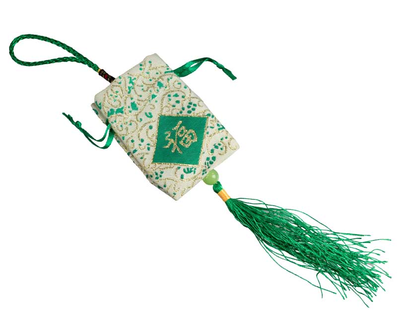 Omamori Japonais Vert – Talisman Porte-Bonheur Traditionnel