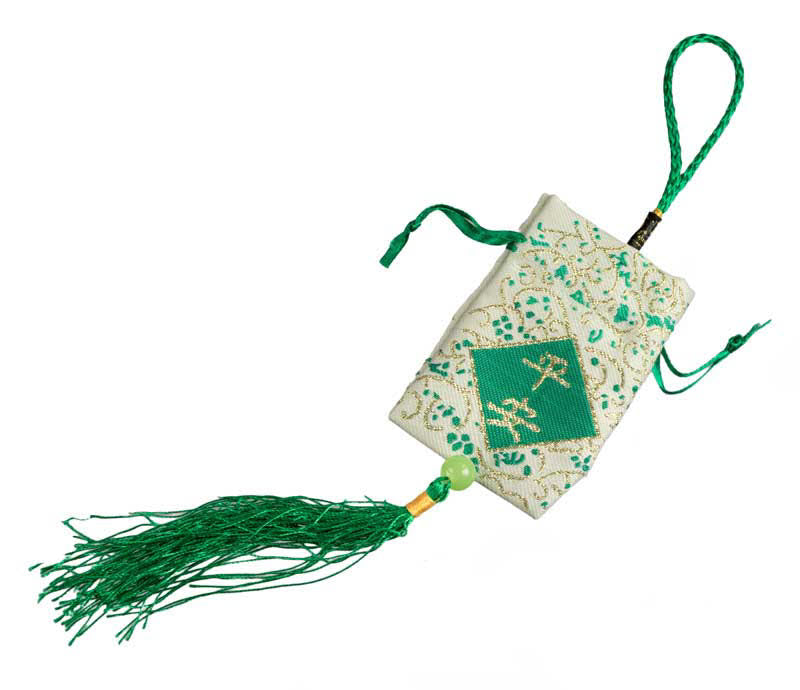 Omamori Japonais Vert – Talisman Porte-Bonheur Traditionnel