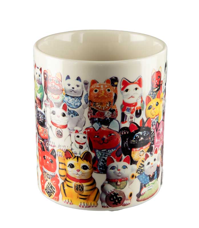 Mug Japonais Maneki Neko Lucky Cats en Céramique – Fabriqué au Japon
