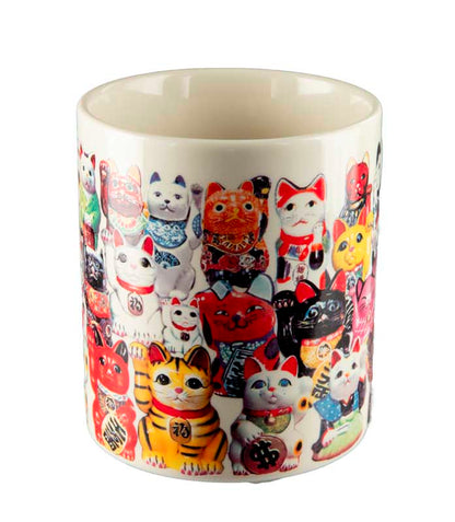 Mug Japonais Maneki Neko Lucky Cats en Céramique – Fabriqué au Japon