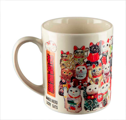 Mug Japonais Maneki Neko Lucky Cats en Céramique – Fabriqué au Japon