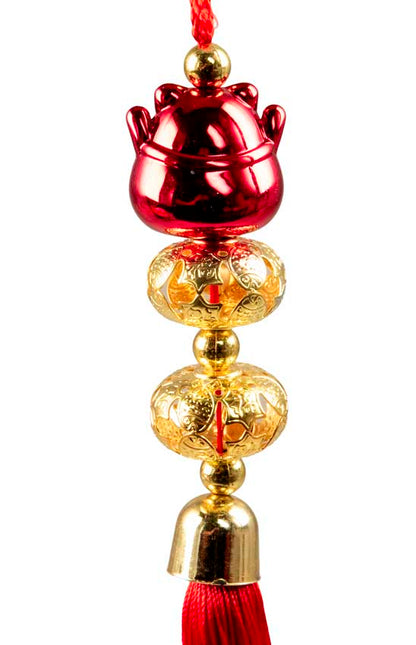 Suspension Maneki Neko Rouge – Talisman Décoratif Asiatique
