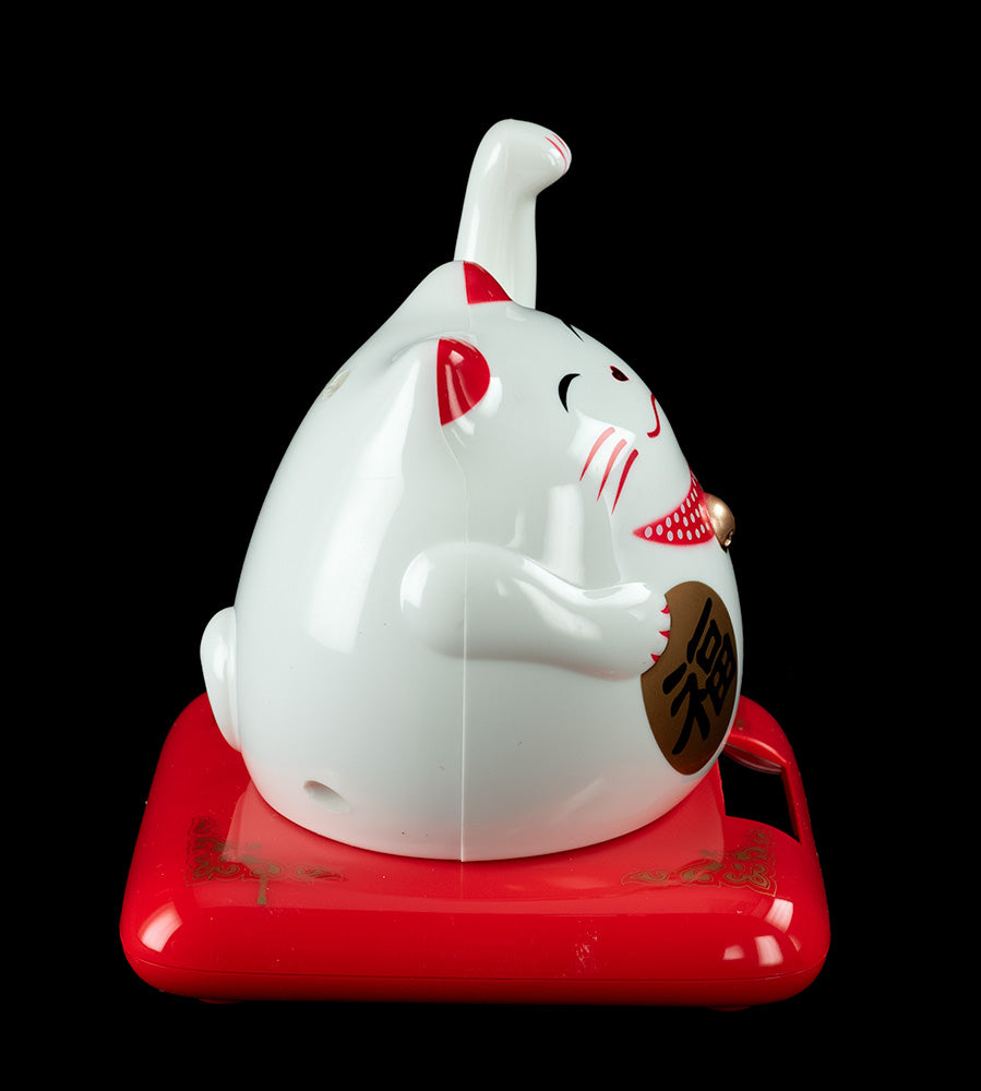 Figurine Chat Chinois Maneki Neko Bobtail Blanc – Chat Solaire Animé 10 cm