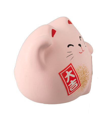 Figurine Maneki-neko Daikichi Rose – Chat Japonais Fortune 6 cm