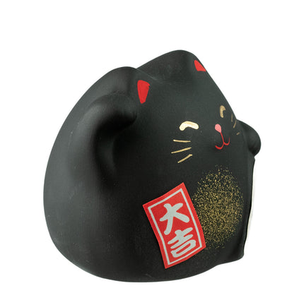 Figurine Maneki-neko Daikichi Noir – Chat Japonais Fortune 6 cm