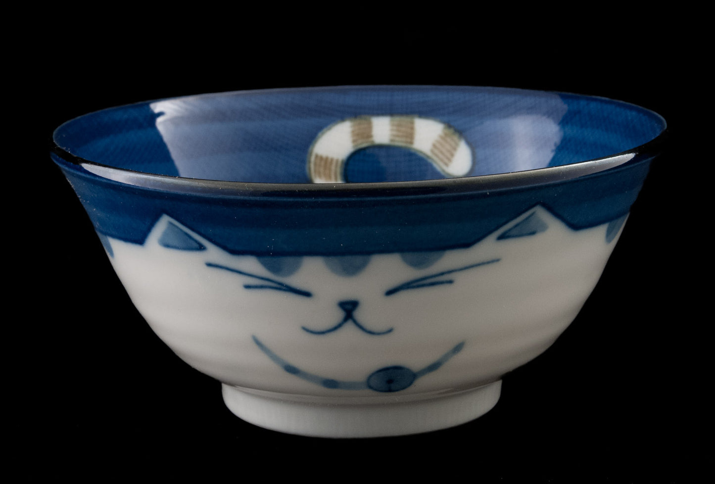 Bol à Riz Japonais Maneki Neko en Porcelaine – Fabriqué au Japon - 11,5 - 12,8 - 15 cm